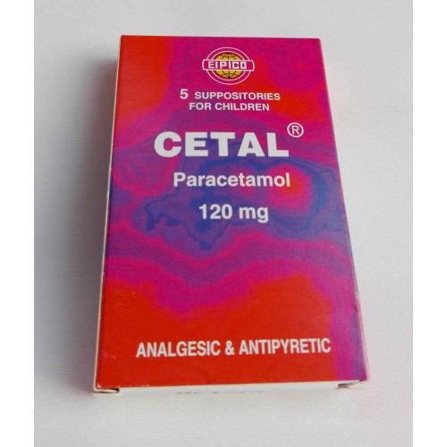 Cetal Paracetamol 120 Mg 5 Suppositories For Children